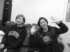 Ayano（左）＆Janet（右）＠WRFU Studio, March4, 2016