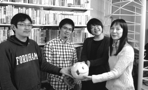 本日のトーク出演者（左から）Banjo, Ryuta, Shimizu, Tsujino＠Kyoto, Jan.25, 2015