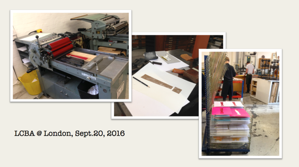 London Centre for Book Arts, Sept.20, 2016