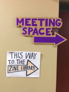 Meeting Space/Zine Library@UCIMC, Urbana, August 2016
