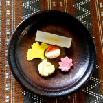 琥珀（永楽屋）：原材料：砂糖、柚子、寒天、水飴、 干菓子（百万遍かぎや）＠Kyoto,Nov.,2013