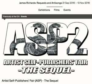Artis Self-Publishiers' Fair@ICA, 21 Sept.2016
