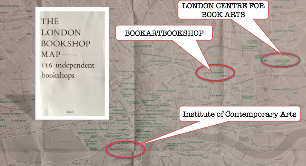 The London Bookshop Map 2016